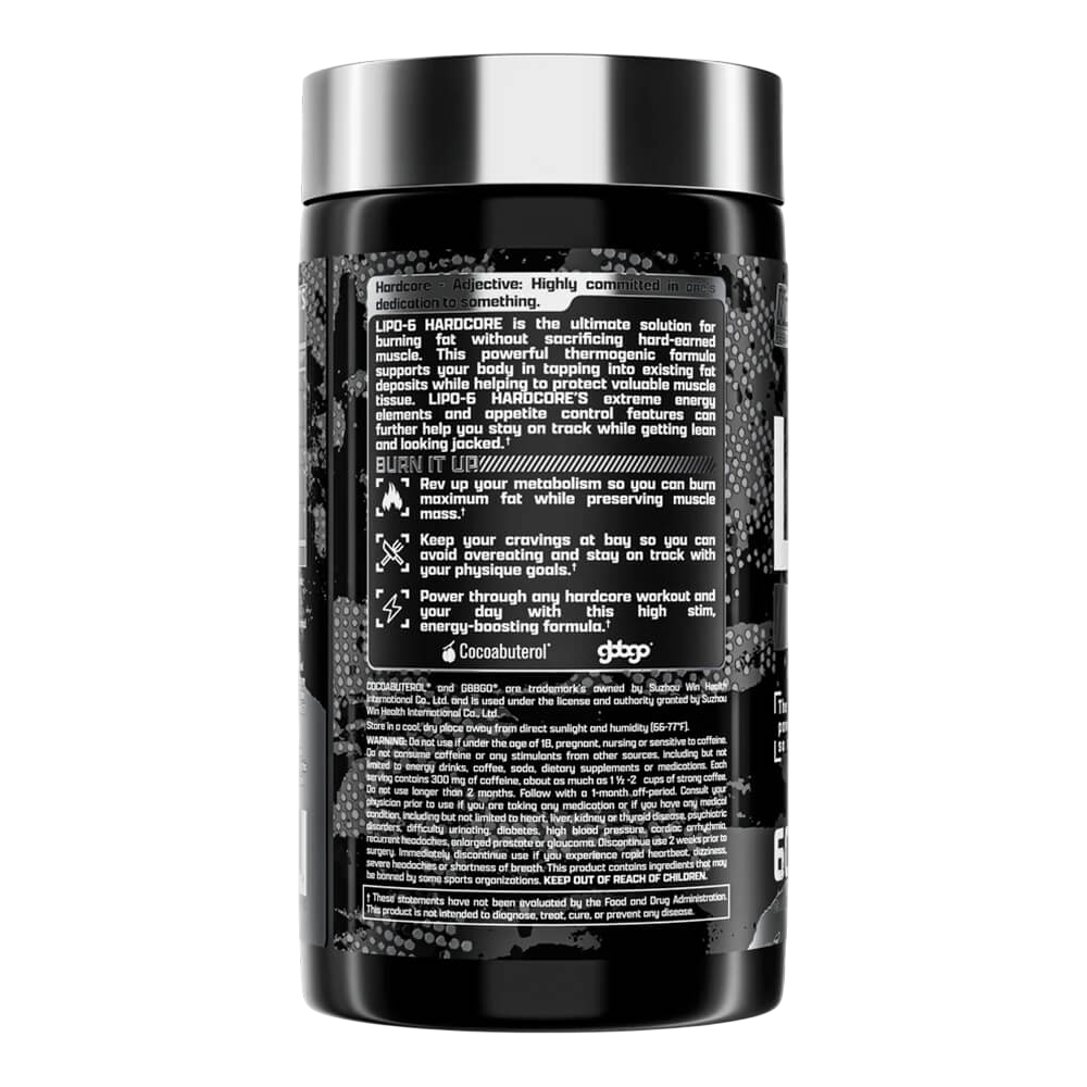 LIPO 6 HARDCORE ES UN QUEMADOR DE GRASA POPULAR EN CHILE POR SU CALIDAD Y RESULTADOS