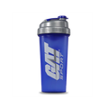 Shaker mezclador de proteína GAT Sport de 600 ml en color azul con logotipo oficial. Venta en Chile y regiones de maule, ñuble, metropolitana y bio bio.
