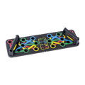 Tabla push up board 9 en 1 con manillas para entrenamiento en casa. Disponible con distribución para las zonas de San Carlos, Chillán, Los Ángeles y Santiago.